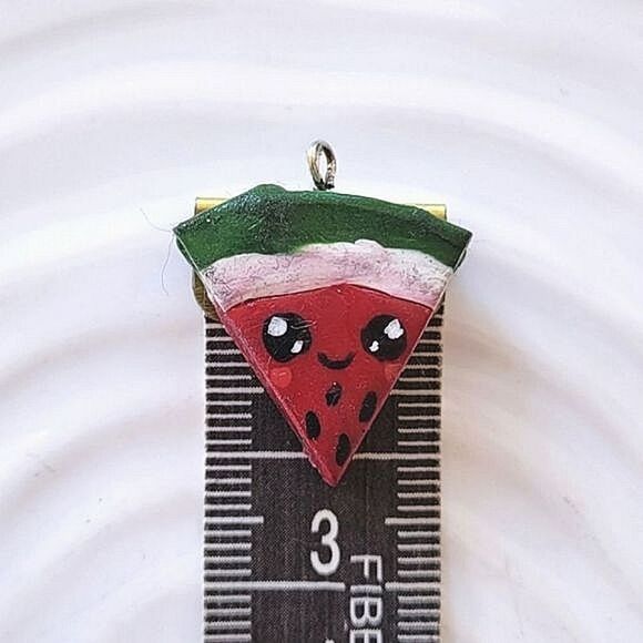 Little polymer watermelon charm - Picture 2 of 10